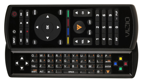 Vizio remote control with slideout keypad