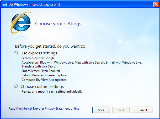 IE8 RC2 lets you choose Google by default if you've chosen Google before.
