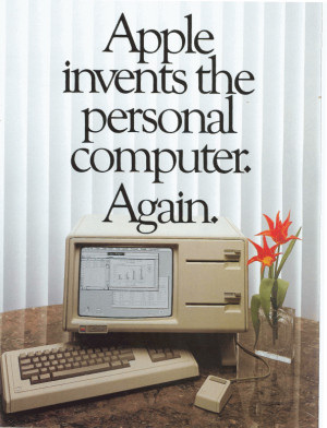 The first attempt at a Macintosh: Apple's 're-invented' Lisa, model 1 (1983) [Photo credit: ComputerHistory.org]