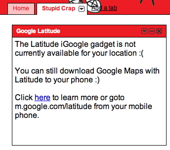 Google Latitude fails us