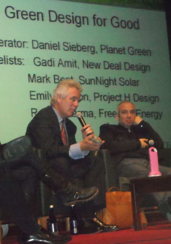 Mark Bent, CEO, SunNight, speaks to the Greener Gadgets Expo in New York City, February 27, 2009.