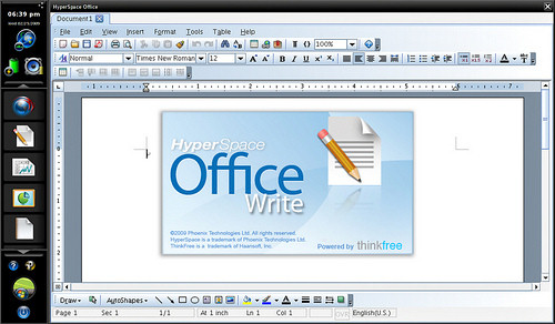 Phoenix Technologies provides HyperSpace Office Write (rebranded from ThinkFree) as an application in its latest firmware.