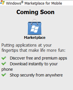 Windows Mobile Marketplaceholder
