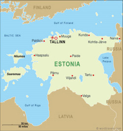 Map of Estonia