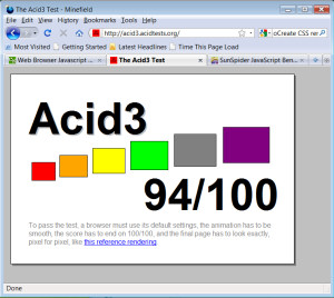 Firefox 3.6 Alpha 1 posts the highest Acid3 test score for Mozilla.