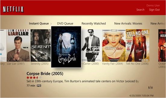 windows media center netflix