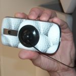 HTC's MyTouch, here shown with the textured 'golf ball' skin