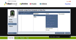 Dazzboard syncing a Palm Pre