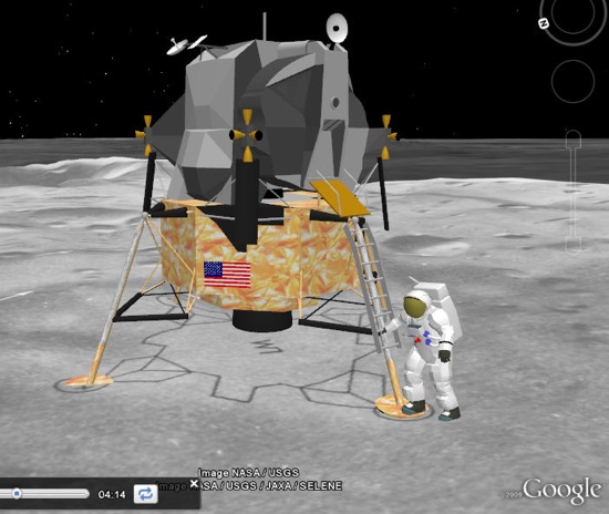 Moon render in Google Earth