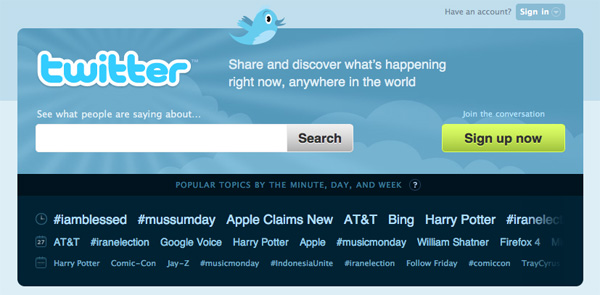 Twitter Homepage