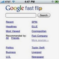 Google Fast Flip for iPhone main story banner