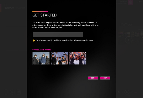 Zune 4 Get Started