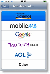 iphone email setup