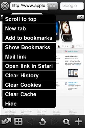 Full Browser app for iPhone