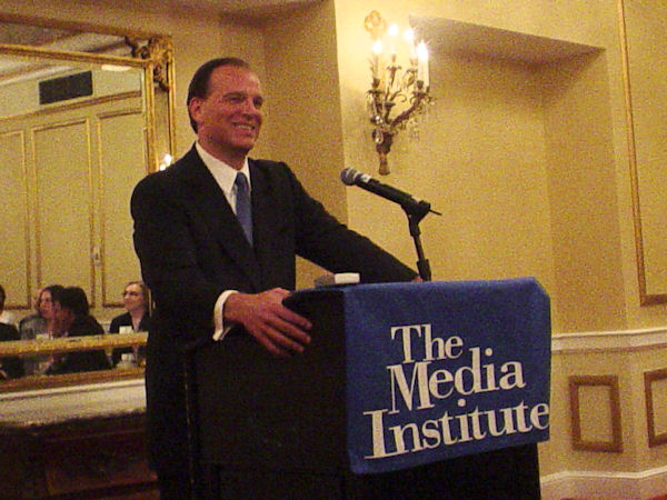 National Cable and Telecommunications Association (NCTA) President & CEO Kyle McSlarrow, in a speech to The Media Institute in 2005.  [Photo credit: The Media Institute]