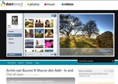 Dazzboard web-based photo sync for Android