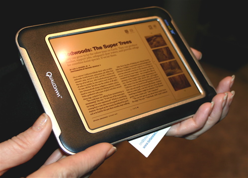 Qualcomm Mirasol MEMS display e-reader