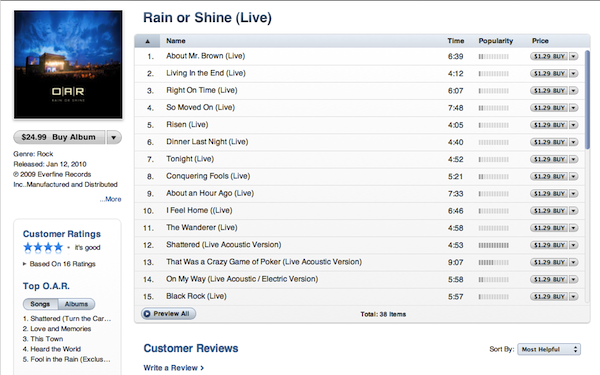 O.A.R. "Rain or Shine"
