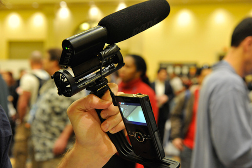 Tim's Zi8 rig at CES 2010 (Photo: Gizmodo)