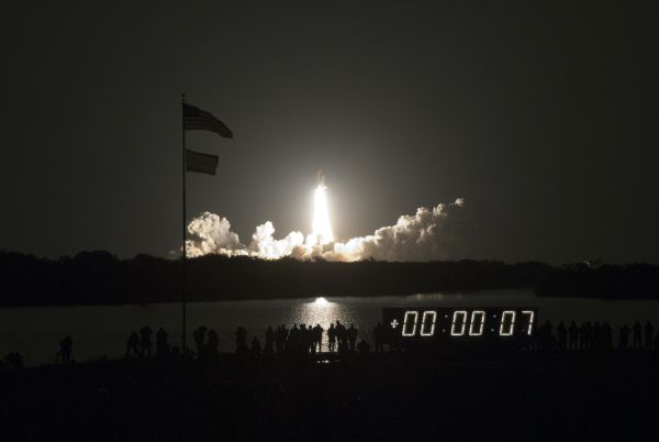 Liftoff of Space Shuttle STS-130, perhaps the final nighttime liftoff in the shuttle program's history.  [Courtesy: NASA]