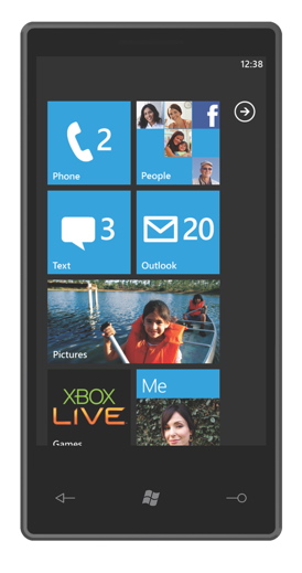 Windows Phone 7 Series Start Screen