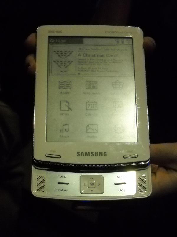The Samsung eReader, marketed in partnership with Barnes & Noble.