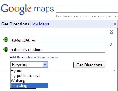 google driving directions in words