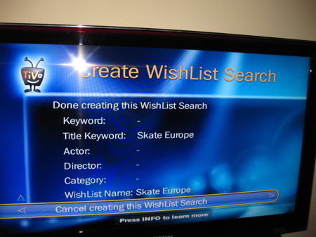 TiVo Wishlist