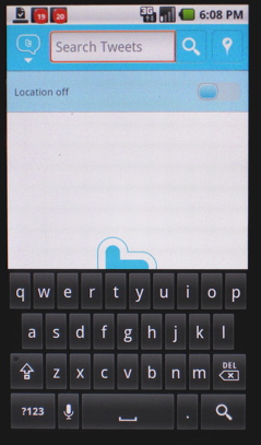 Twitter for Android post message screen