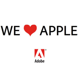 Adobe hearts Apple