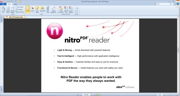 The new, free Nitro PDF Reader