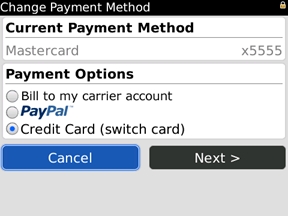BlackBerry App World 2.0 new billing options