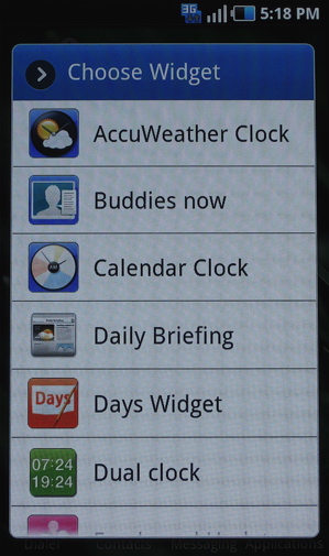 Samsung TouchWIZ 3.0 for Galaxy S devices (Samsung Exclusive Widgets)