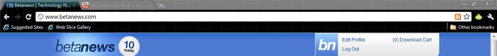 Chrome 6's simplified interface