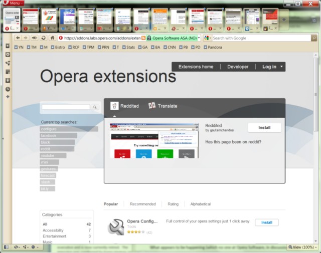 opera extensions