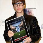 Justin Bieber iPad. Yes, it's a horrid shop job.
