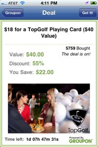 CardStar Groupon interface