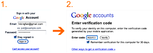 Google 2-step verification