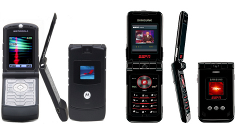 Motorola Razr (left) Samsung SCH-A900 (right)