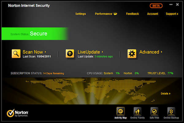 Norton Internet Security Suite 2012 beta