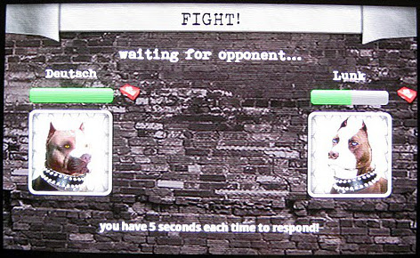 Fight screen, waiting for other player's move in Dog Wars for Android