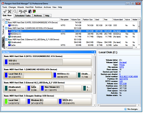 can resize c drive paragon partition manager