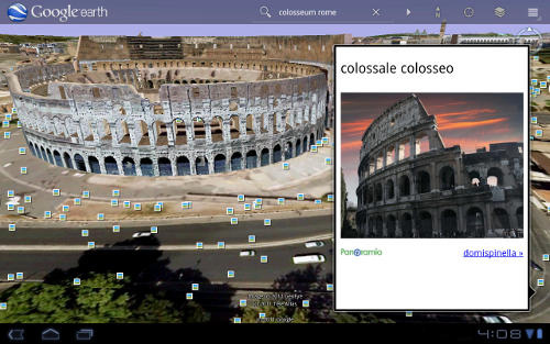 Google Earth for Android Tablets (Honeycomb)