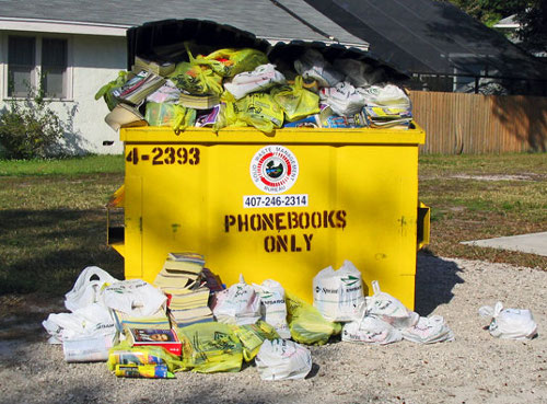 Yellow Pages Dumpster