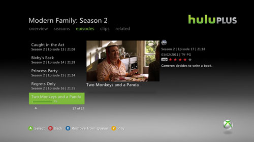 Hulu Plus for Xbox