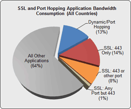 Palo Alto pie chart SSL social networking