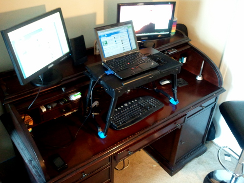 Tim's standing desk for lazy people