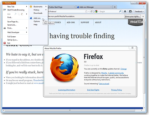 Firefox 5 Beta