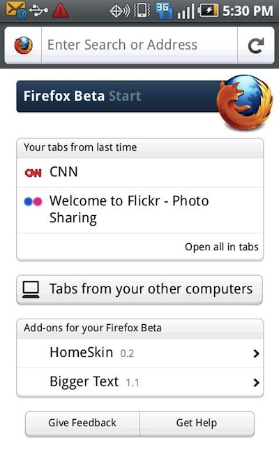 Firefox 5 for Android