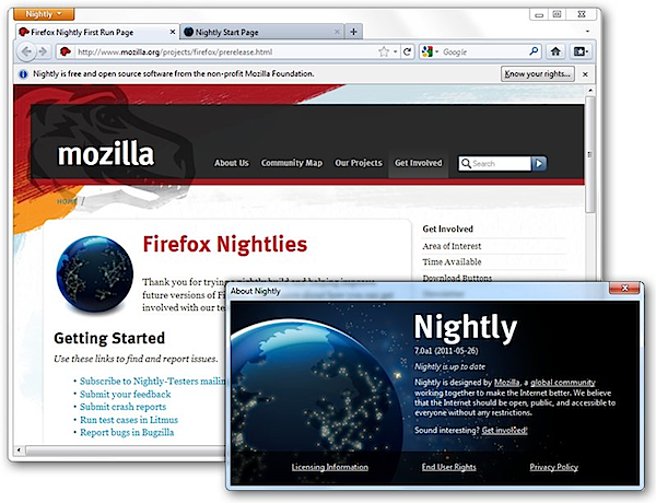 Firefox 7 Nightly